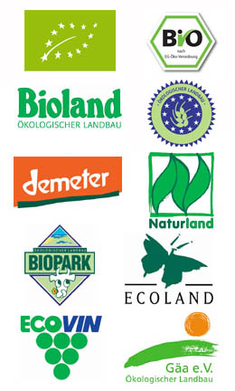 Logos für Bio-Produkte