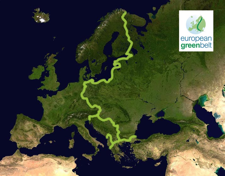 Satellitenbild von Europa mit dem Grünen Band